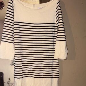 Striped Black and White Top weekend andrea jovine dresses